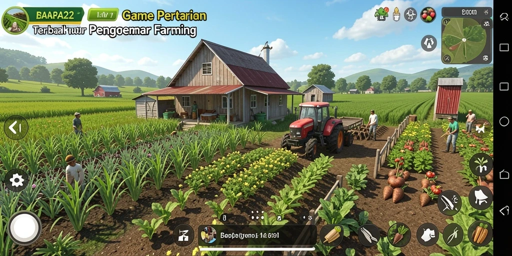 Tangkapan layar menampilkan gameplay seru dalam pertanian di BARA22.