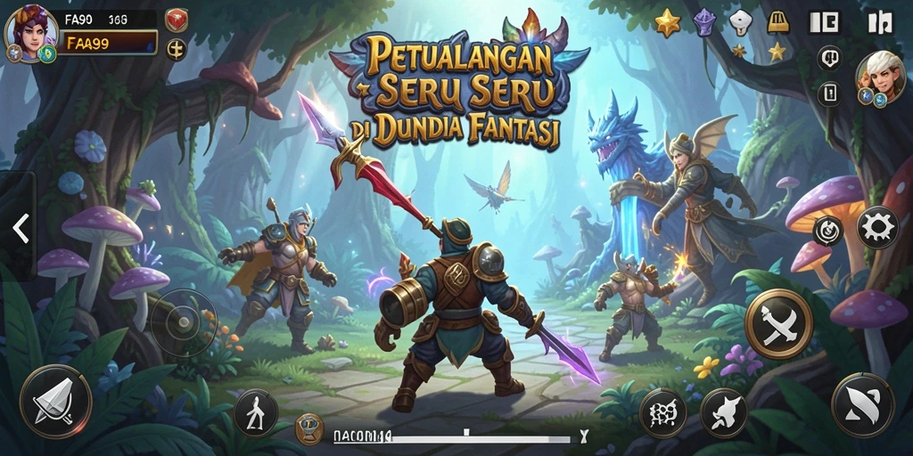 Gameplay seru dalam FA99 dengan misi petualangan yang menantang.
