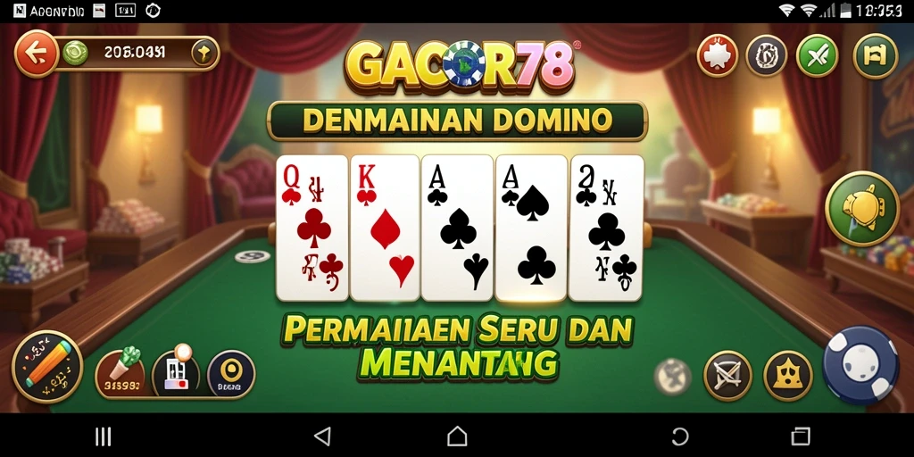 Gameplay seru Domino di GACOR78 dengan grafis menarik.