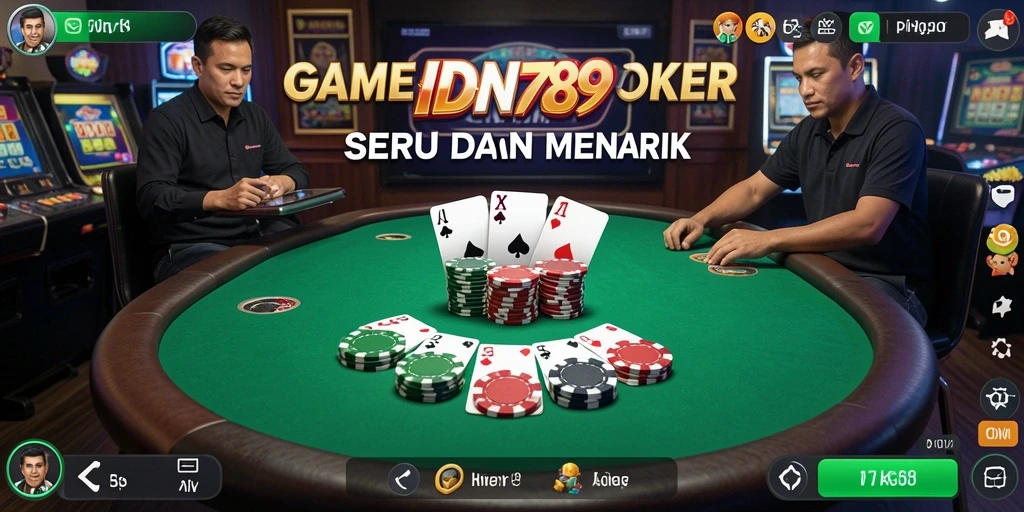 Tampilan utama gameplay IDN789 dengan pengalaman poker yang seru.