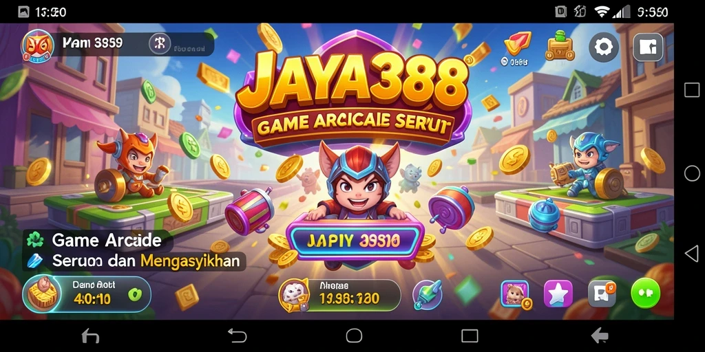 Screenshot utama JAYA388 memperlihatkan aksi seru gameplay Arcade.