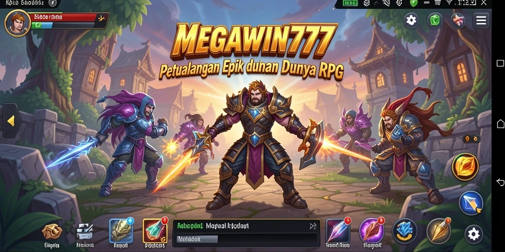 Gambaran gameplay epik di dunia RPG MEGAWIN777.