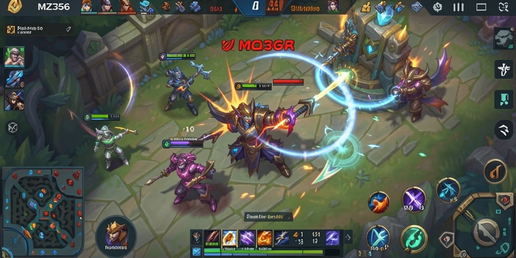 Tampilan gameplay seru dari MZ356 dengan strategi tim.