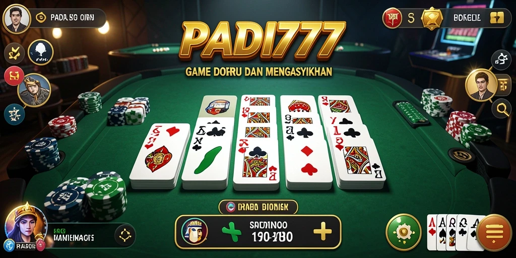 Tampilan gameplay Domino yang menarik dalam PADI777.