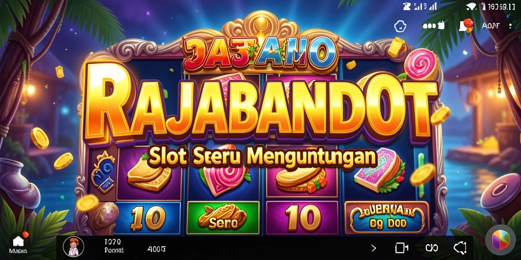 Tampilan gameplay menarik dari RAJABANDOT yang menghadirkan keseruan slot.