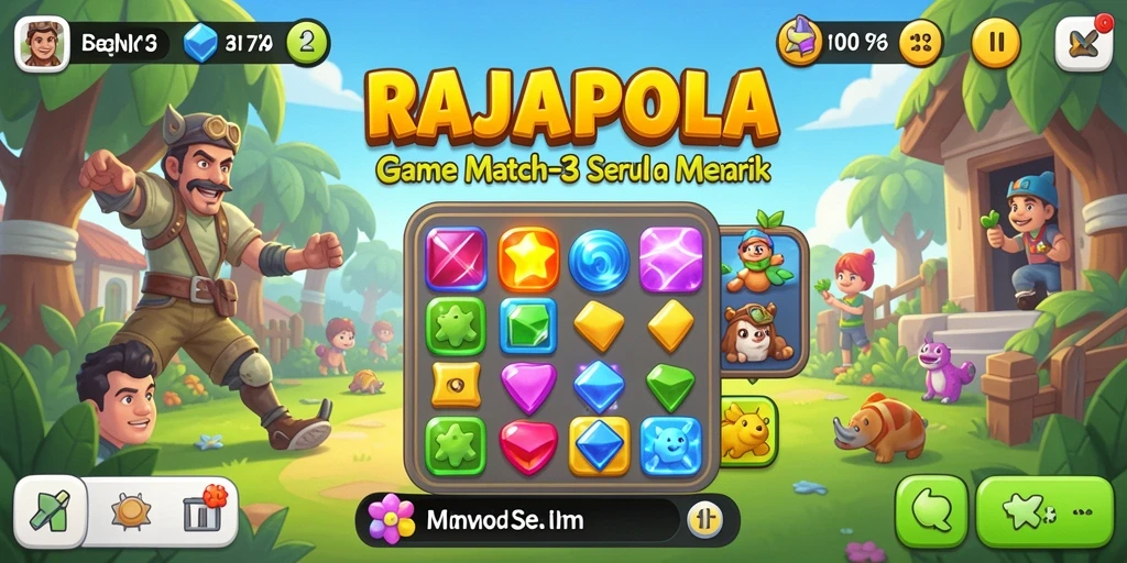 Tampilan gameplay RAJAPOLA yang seru dan penuh warna.