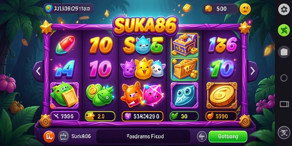 Tampilan gameplay seru dan berwarna-warni dari SUKA86.