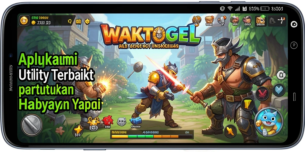 Screenshot utama WAKTOGEL yang menunjukkan tampilan aplikasi Utility.